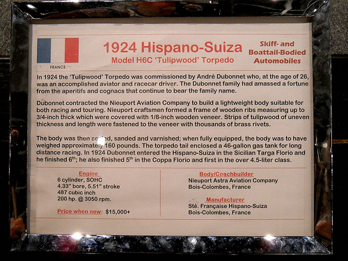 Hispano Suiza Model H6C Tulipwood Torpedo